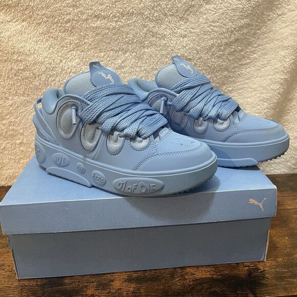 LaFrancé x PUMA Lamelo Ball Sneakers Limited Edition Team Light Blue RARE Mens 7 - Picture 2 of 16